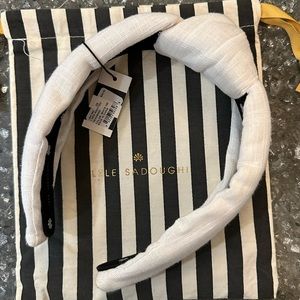 Lele Sadoughi White Linen Headband- never worn with tags